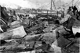 Ødeleggelsene etter raidet  4. mars 1941. 