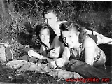 Am Strand in Kolbotn mit Erna Feldmann, Edith Geister und Kurt Fliegauf 6.8.1944