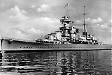 Admiral Hipper - The censor's work: in fact Admiral Hipper is at Hamburg not in the open sea