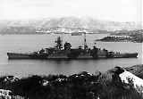 Admiral Hipper at Grimstadfjord (Bergen) March 26th, 1941; fleet oiler Wollin is in the background